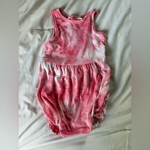Pink Tie-Dye Toddler Romper